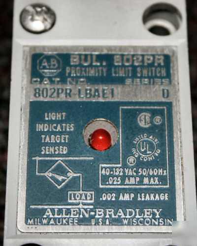 Allen bradley - proximity limit switch ac 802PR-LBAE1 d