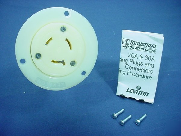 Leviton L9-20 locking flanged outlet 20A 600V 2356