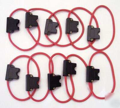New fuse holder - blade plug in style - 10 pc set - 