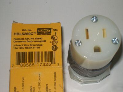 New hubbell HBL5269C 5-15R 15A 125V receptacle