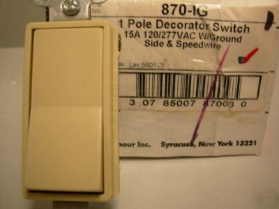 Pass & seymour legrand 1 pole decorator switch 870-ig