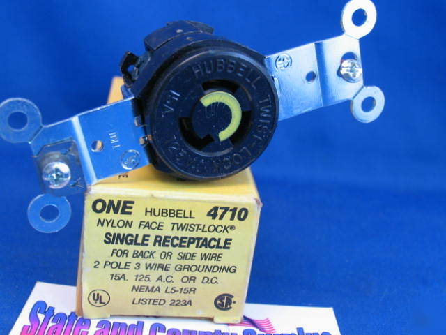 15A 125V hubbell single flush polarized receptacle 4710