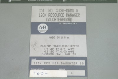 Allen bradley 5130-mrms a - 128K daughter board