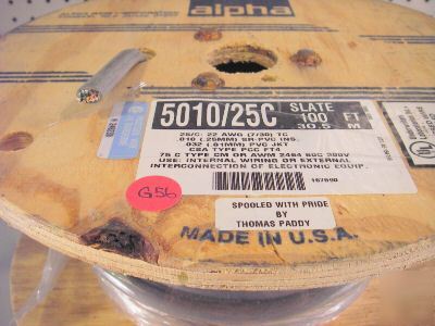 5010/25C, 25-wire cable, 22 awg (100')