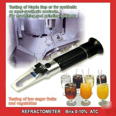 Brix refractometer 0-10% atc, maple sap, cnc, low sugar