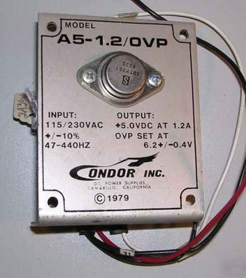 Condor 5VDC 1.2A with ovp at 6.2VDC power supply A5-1.2