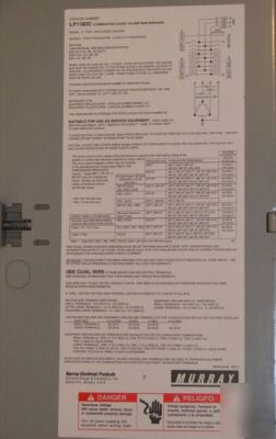 New murray electrical panel LP118DC #3820G