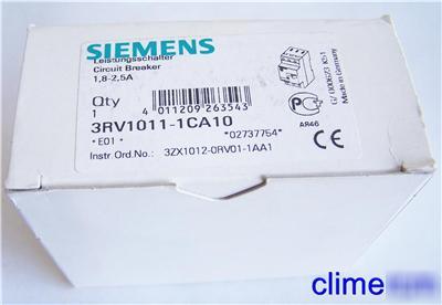 Siemens 3RV1011-1CA10 3RV10111CA10 circuit breaker 