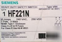 Siemens fused disconnect HF221N 30A fused 240V