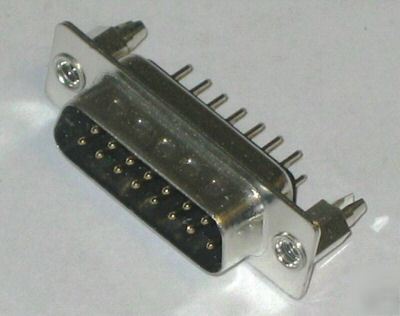 15-way d-type plug pcb str with bush connector qty: 50