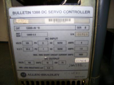 Allen bradley 1388B-AV10 /b dc servo controller drive