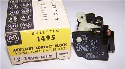 Allen bradley 1495-N12 1495N12 auxiliary contact block