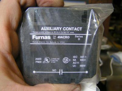 Furnas accessory auxiliary open contact kit 49ACR0