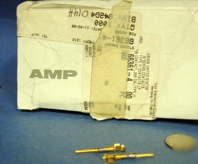 New amp connector pins 66361-4 gold