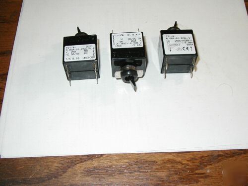 Airpax toggle switches lot of three