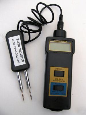 Moisture meter wood cotton paper meter tester w/ temp.