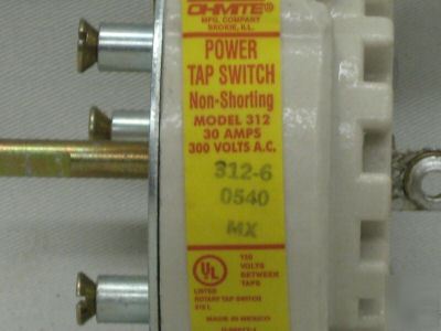 Ohmite rotary tap switch 312-6 28F1992