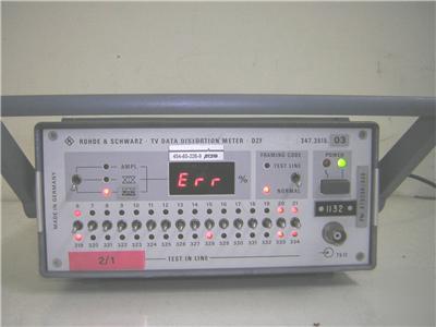 Rohde & schwarz tv data distortion meter 347.3515.03