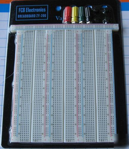 Solderless breadboard 2590 pts w/ 4 posts + 200 wires