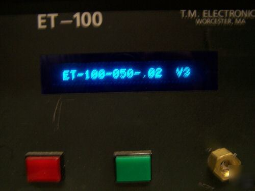 Tm electronics et-100 pressure decay leak test 100 psi