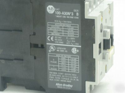 Allen-bradley 32 amp iec contactor 100-A30NA3