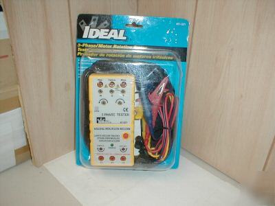 New ideal 3 phase motor rotation tester 61-521 w leads