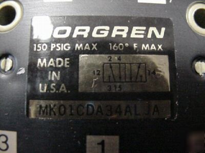 Norgren air solenoid valve 5 port 2 way 115VAC