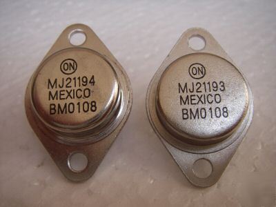 2 x MJ21193 +2 x MJ21194 250V 250W 16A power transistor