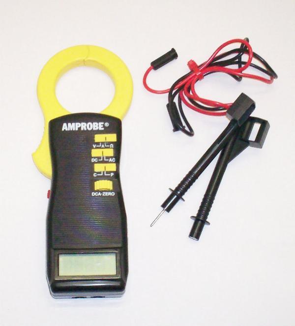 Amprobe clamp on amp meter over range indicators acdc 