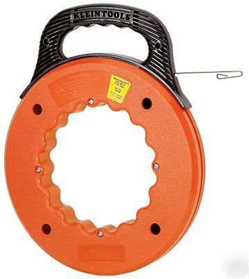 Klein 120 ft. flat steel fish tape with grip-it handle
