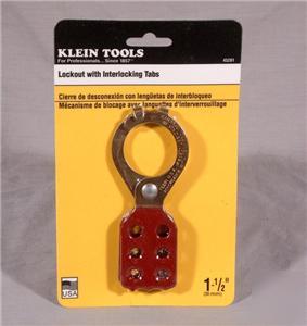 Klein tools steel lockout w/ interlocking tabs 1.5 inch