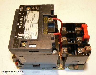 Square d nema 2 class 8536 25 hp max motor starter