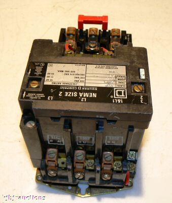 Square d nema 2 class 8536 25 hp max motor starter