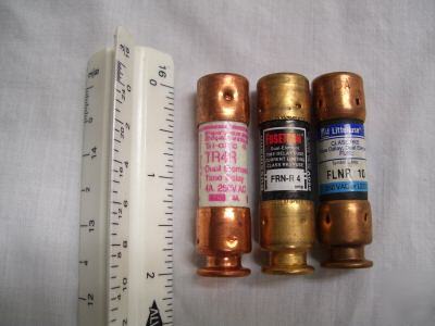 Various class RK5 hrci-r type d 250 volt fuses