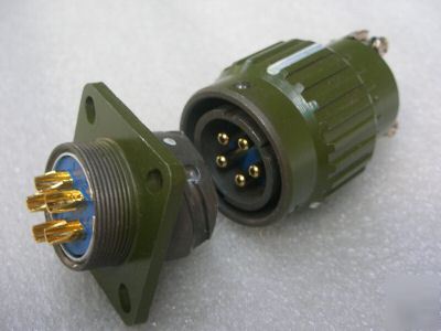 10, military 5-pin twist male & female connector,101