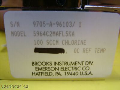 Brooks 5964SERIES mass flow controller 100SCCM chlorine