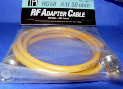 Cable rf adapter RG58 bnc m bnc f tpi-1983