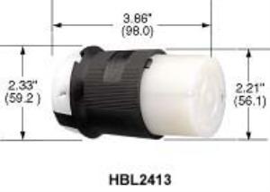 Hubbell HBL2523 twist-lock connector body