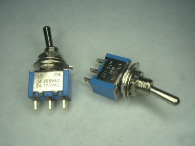 New lot 50 toggle switch, mini 1PDT on/off off/on brand 