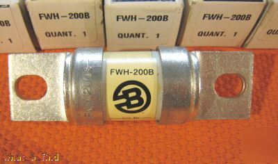 New lot of 5 buss semiconductor fuse fwh-200B fwh 200 