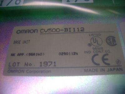 New omron CV500-BI112 base unit 