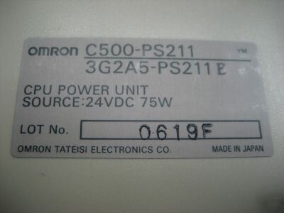 Omron C500-PS211 24VDC cpu power unit C500-PS211E