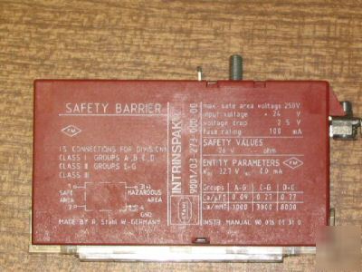 Stahl intrinspak safety barrier p/n- 9001/03-273-000-00