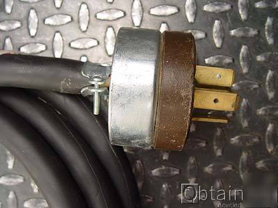 Hubble plug and 10' cord 60A 3P 250V 6-gauge 4-wire