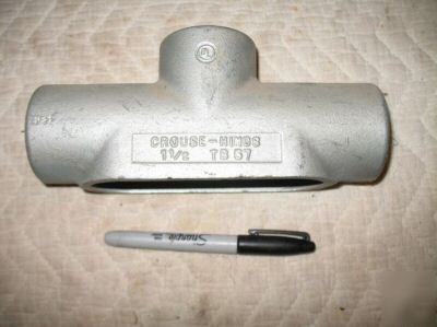 New crouse hinds TB57 conduit outlet body tee 1-1/2