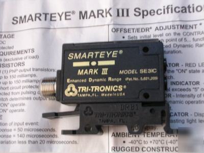 New tri-tronics smarteye fiber optic dc sensor, SE3IC