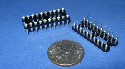 24-pin skinny socket machine tooled pins gold inserts