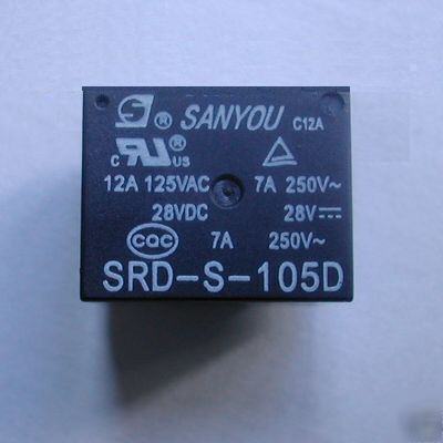 50X mini power relay (12A/125V ac, 7A/250V ac) 5V dc
