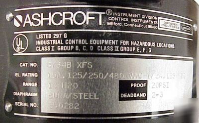 Ashcroft B764B xfs pressure switch