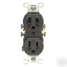 Azm duplex receptacle 10-pack brown